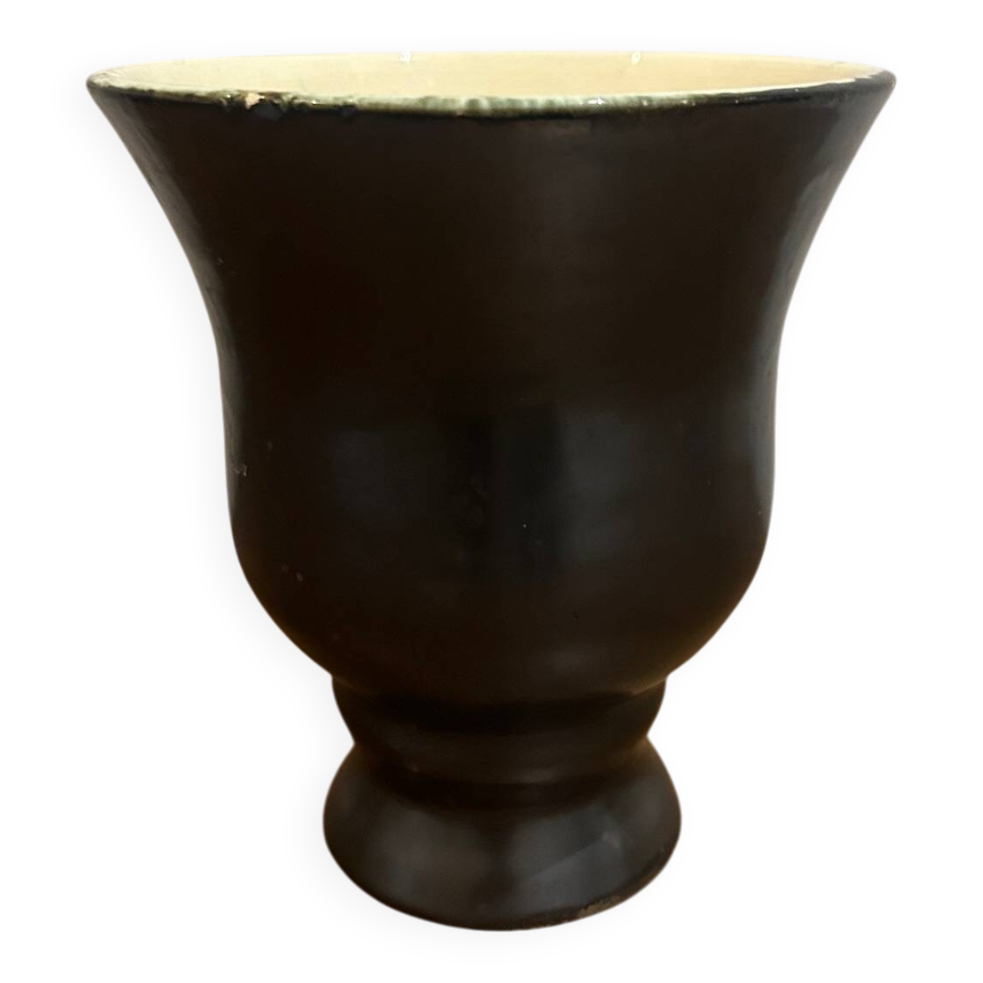 1950s black and white vase