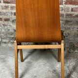 Scandinavian chairs (set of 8) in thermoformed beech 1960'S