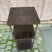 Rosewood and gilt brass shelf with 3 shelves, 1960