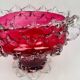 Raspberry red glass jardinière, taste of Auguste Jean or Legras.