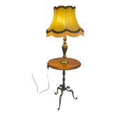 Lot Guéridon et lampe en bronze dorée