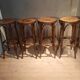 Set of 4 bar stools in "Thonet" style.