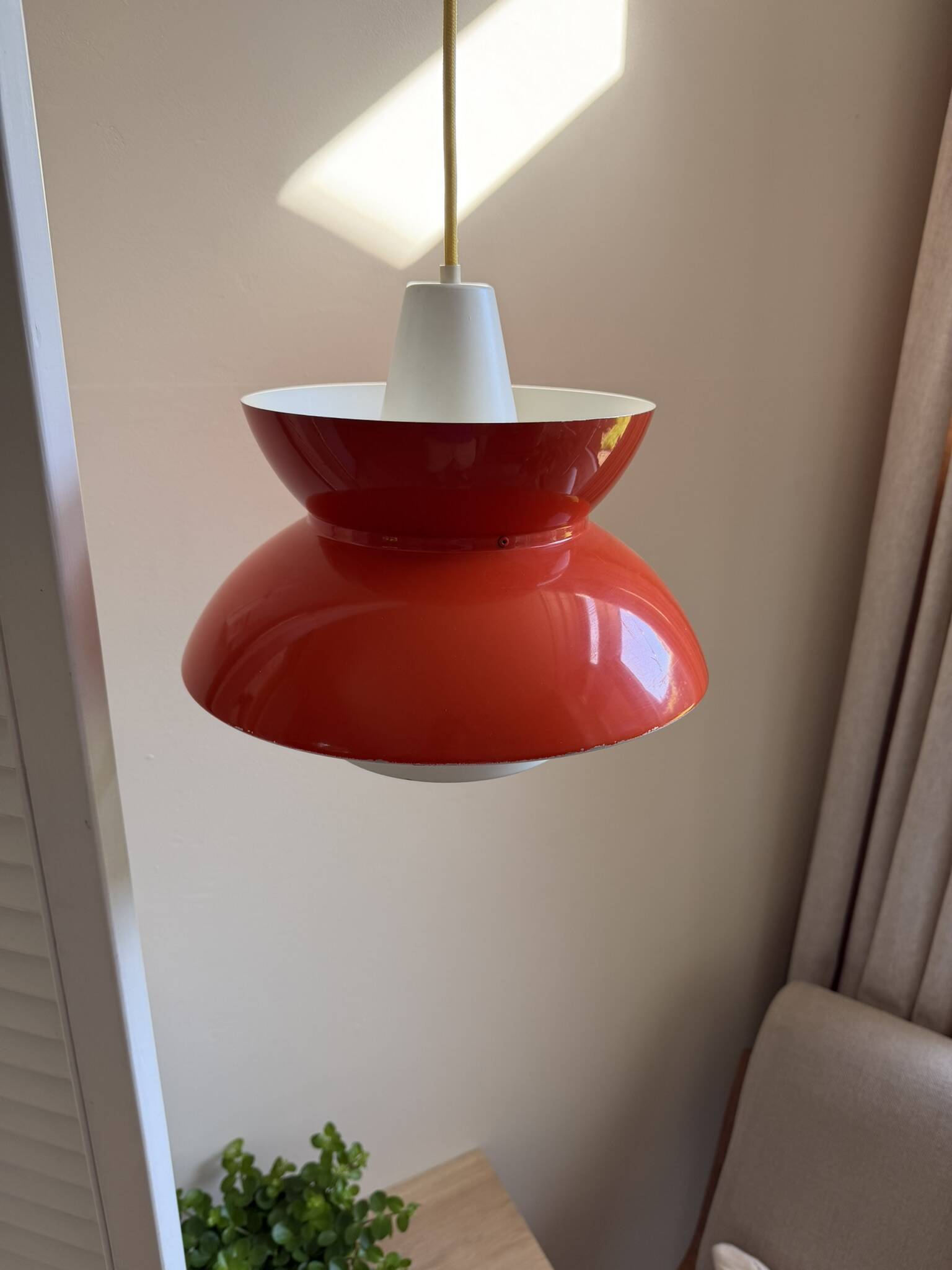 Vintage Louis Poulsen Doo-Wop Red Pendant Lamp