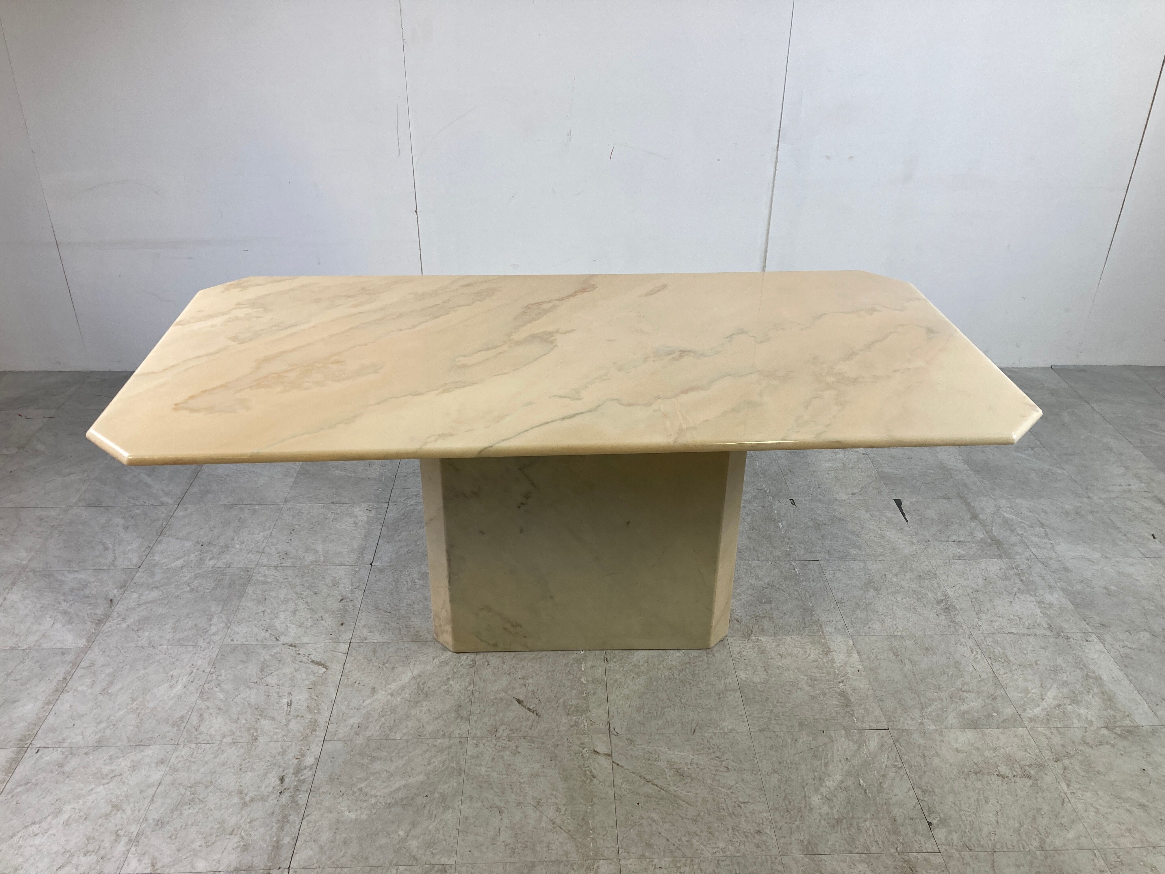 Vintage marble dining table, 1970s