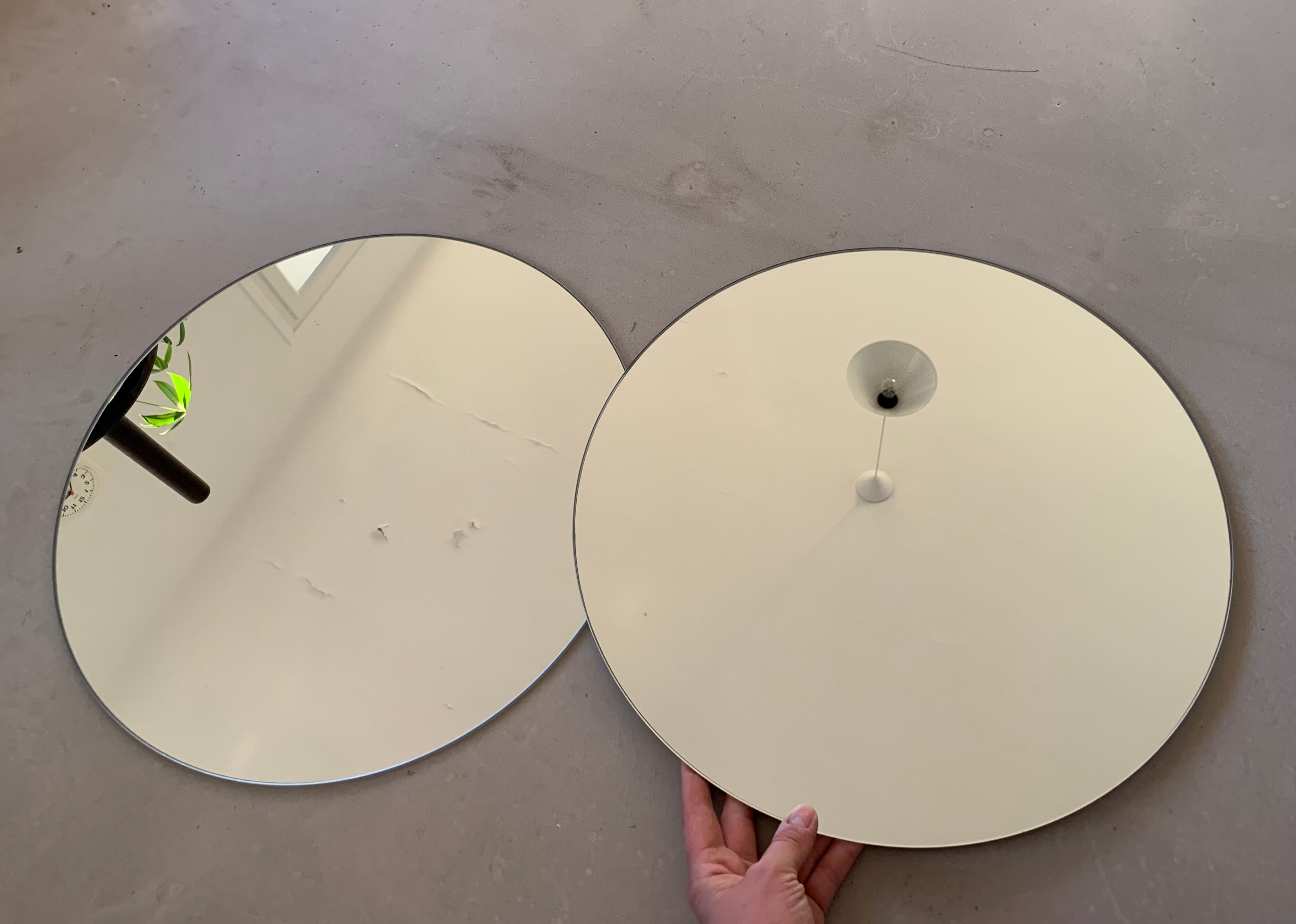 Set of 2 round mirrors D42cm