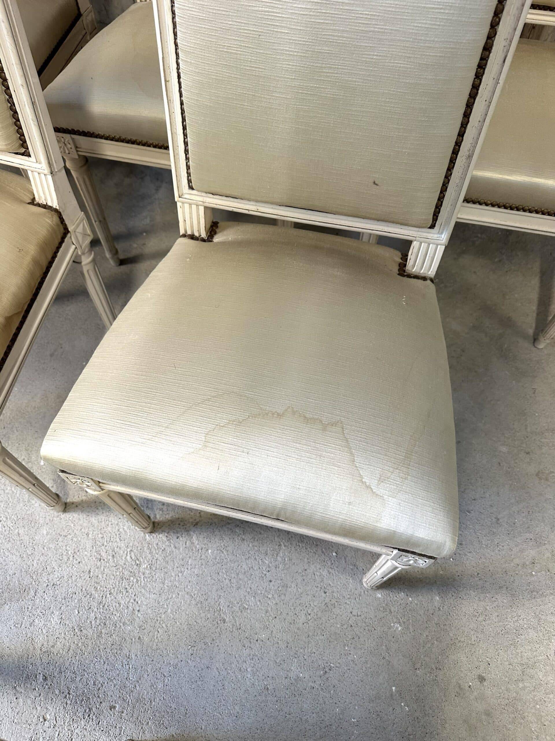 Set of 6 Louis XVI chairs circa 1960