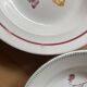 6 vintage ceramic deep plates