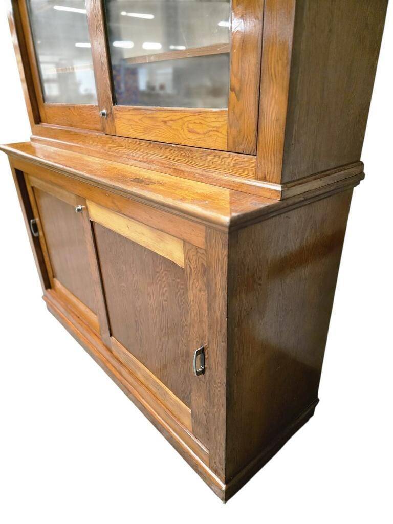 Vintage wooden display cabinet / school cabinet / apothecary cabinet