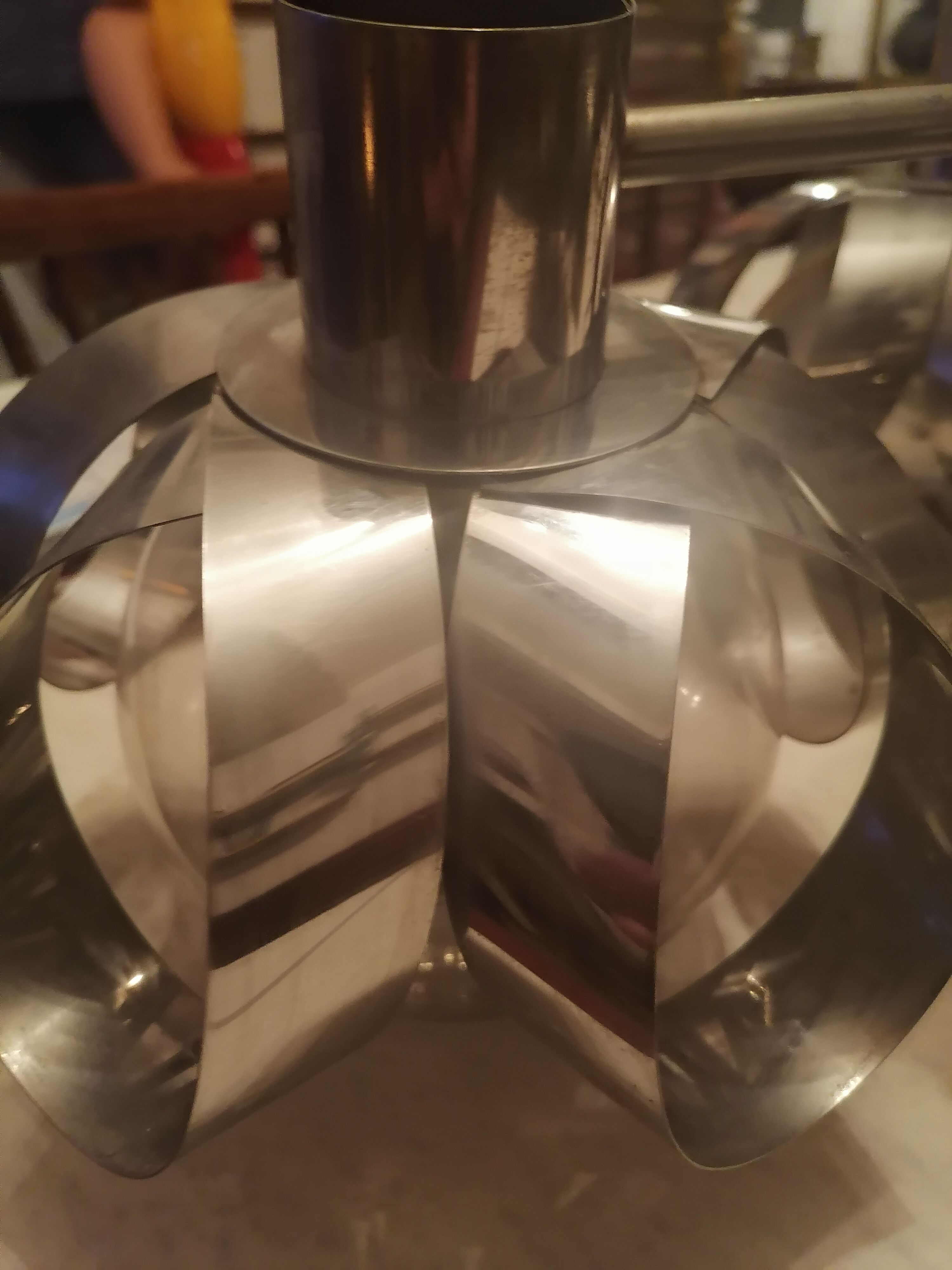 Chandelier chrome flowers 3 balls 1970