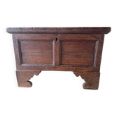 Rustic antique chest made of solid wood