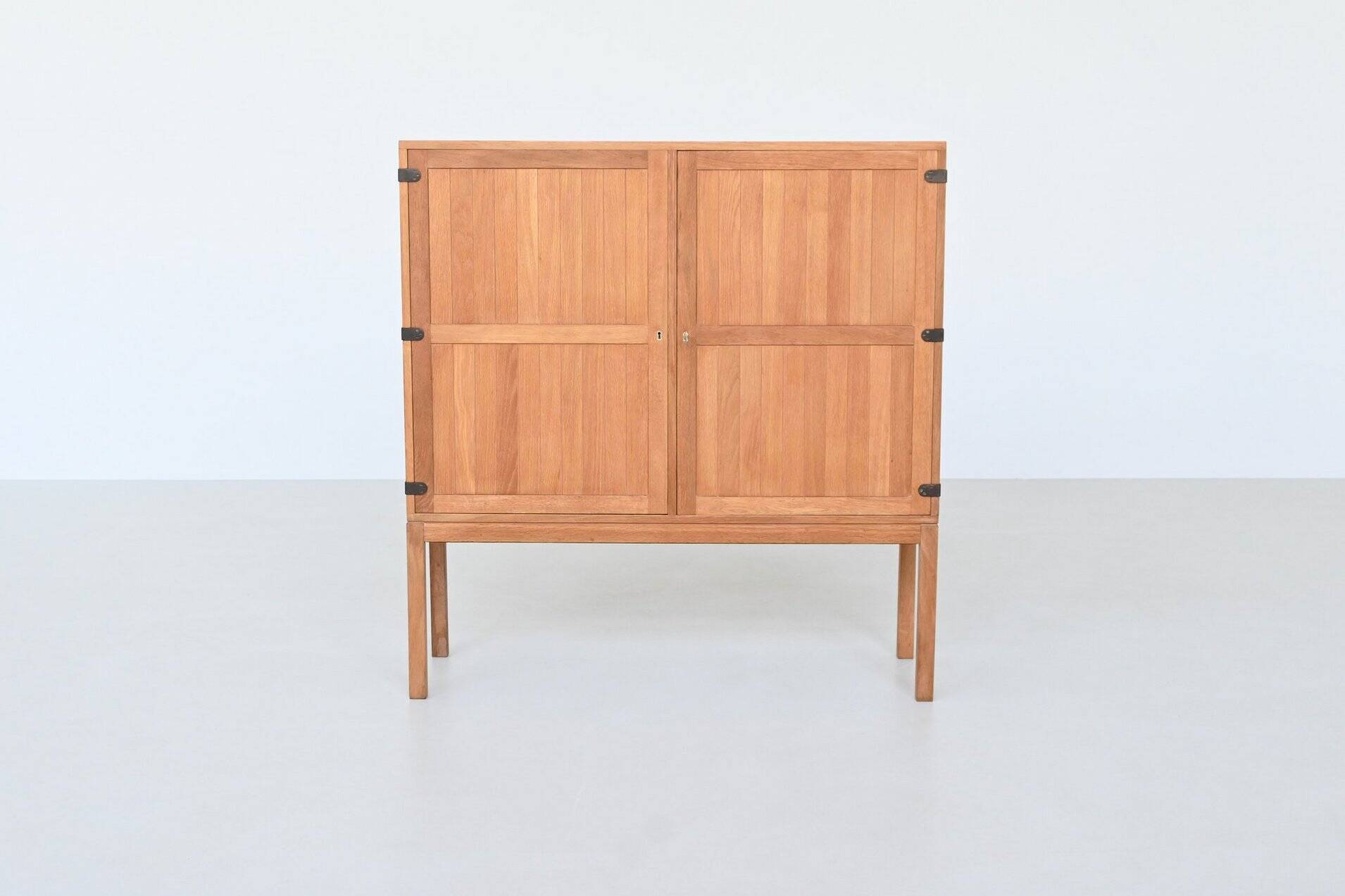 Kurt Ostervig high cabinet in oak A/S Randers Denmark 1960