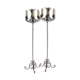 Chandeliers sur pieds, candélabres