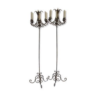 Chandeliers sur pieds, candélabres