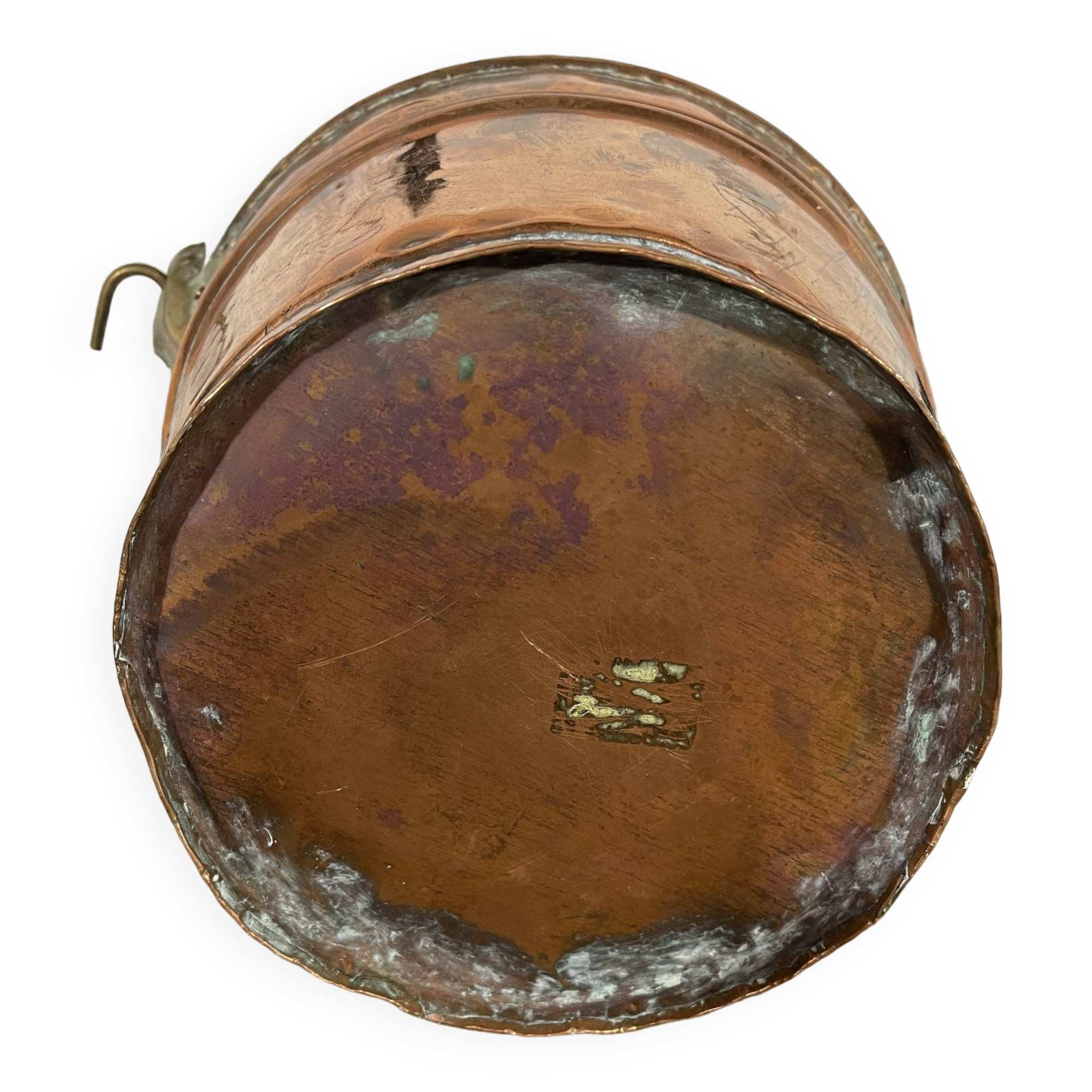 Old copper flower pot