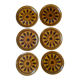 6 small plates Longchamp Squirrel and brown palmettes
