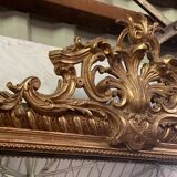 Antique fireplace mirror - wood and gilded stucco - 145 x 86