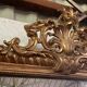 Antique fireplace mirror - wood and gilded stucco - 145 x 86