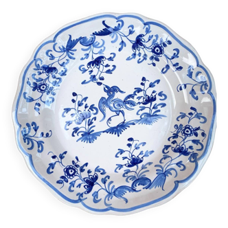 Ancienne assiette moustiers rare signature sm aa