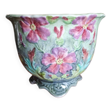 Cache-pot ancien en terre de fer barbotine de Longchamp