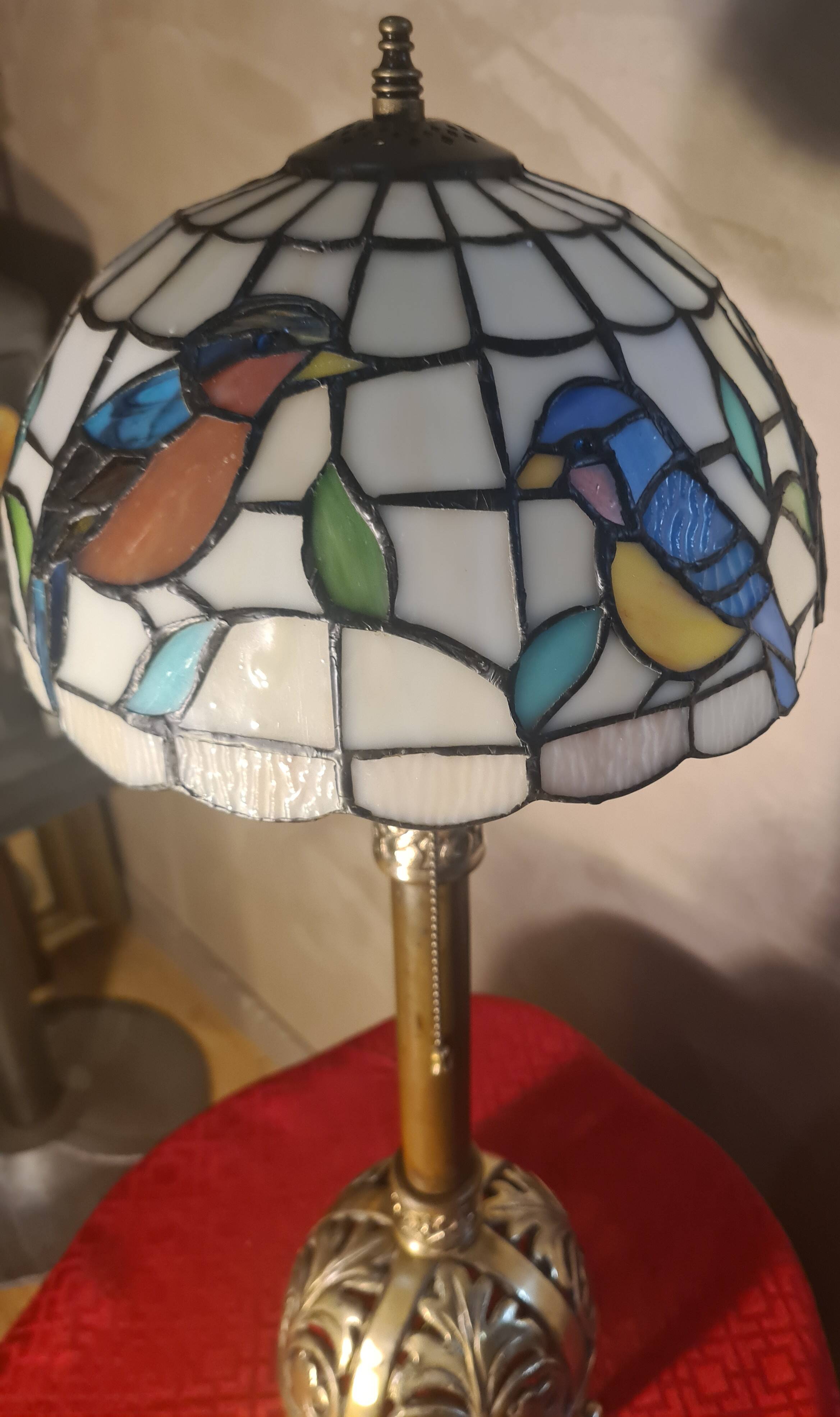 bronze and brass Art Nouveau floor lamp, very old, 60x27 lampshade