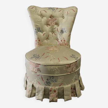 fauteuil napoleon III soie brodée