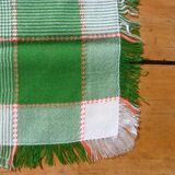 Set of 6 vintage checkered napkins