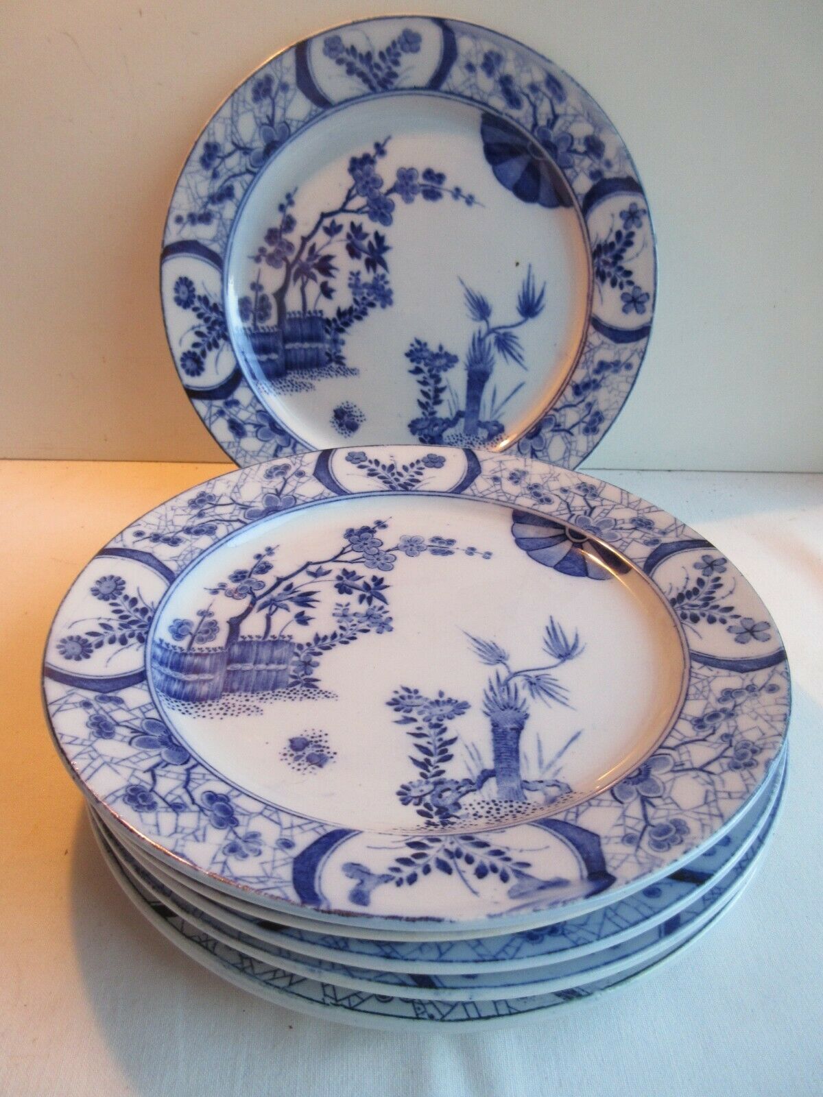 6 dessert plates Creil Montereau model Japan