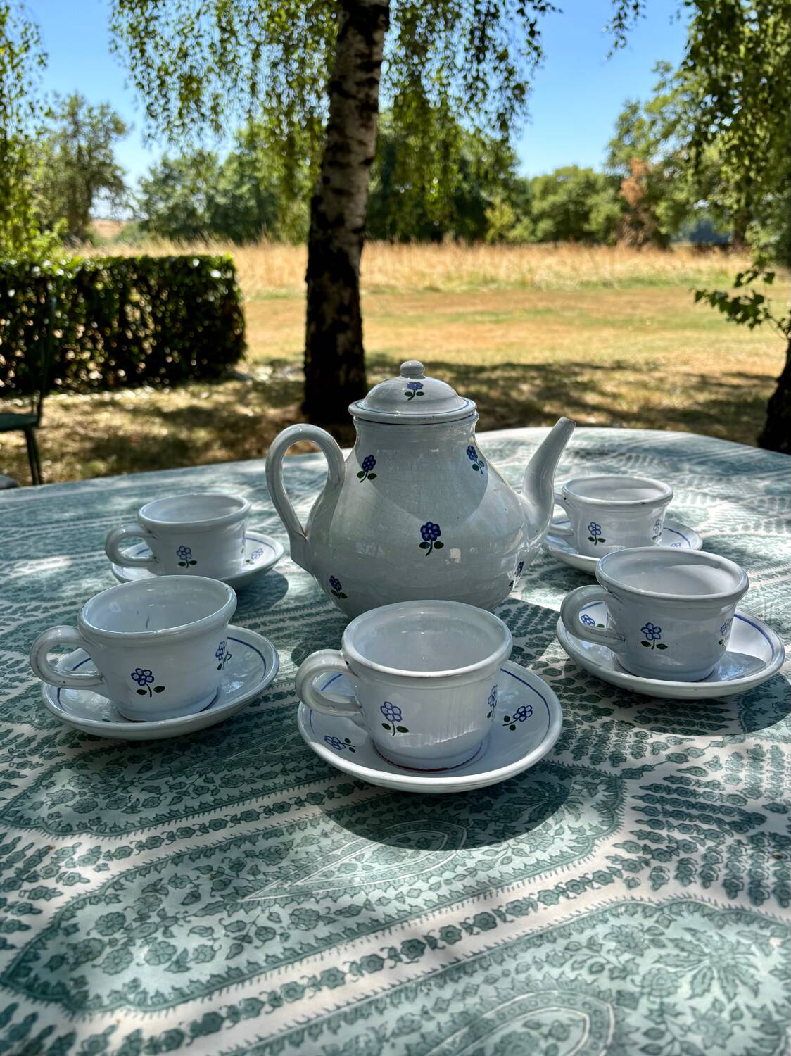 Service à thé/café peint à la main