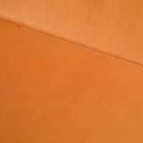 Set of black lacquered wooden chairs with leather, Swiss architect's work, 1980s.