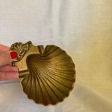 Plat coquillage en laiton vintage