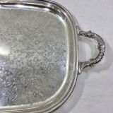 Silver metal handle tray