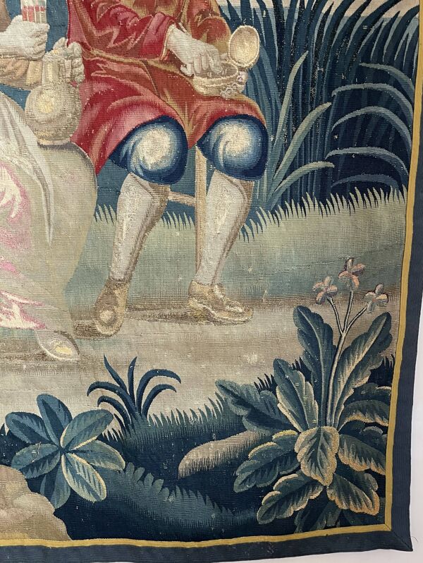 Tapisserie De Lille En Laine Et Soie Du 18° Siècle d'Après Teniers De l'Ate