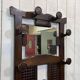 1930s oak coat rack