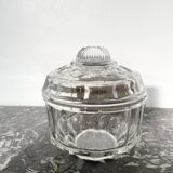 Art Deco molded glass sugar bowl