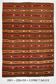 5x7 Brown & Red Handmade Vintage Kilim Rug, 153x220Cm