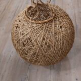 Suspension abat-jour XL rotin / ficelle durcit