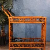 Rattan serving table 1970