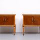 paire de tables de chevet italiennes en noyer des années 1950