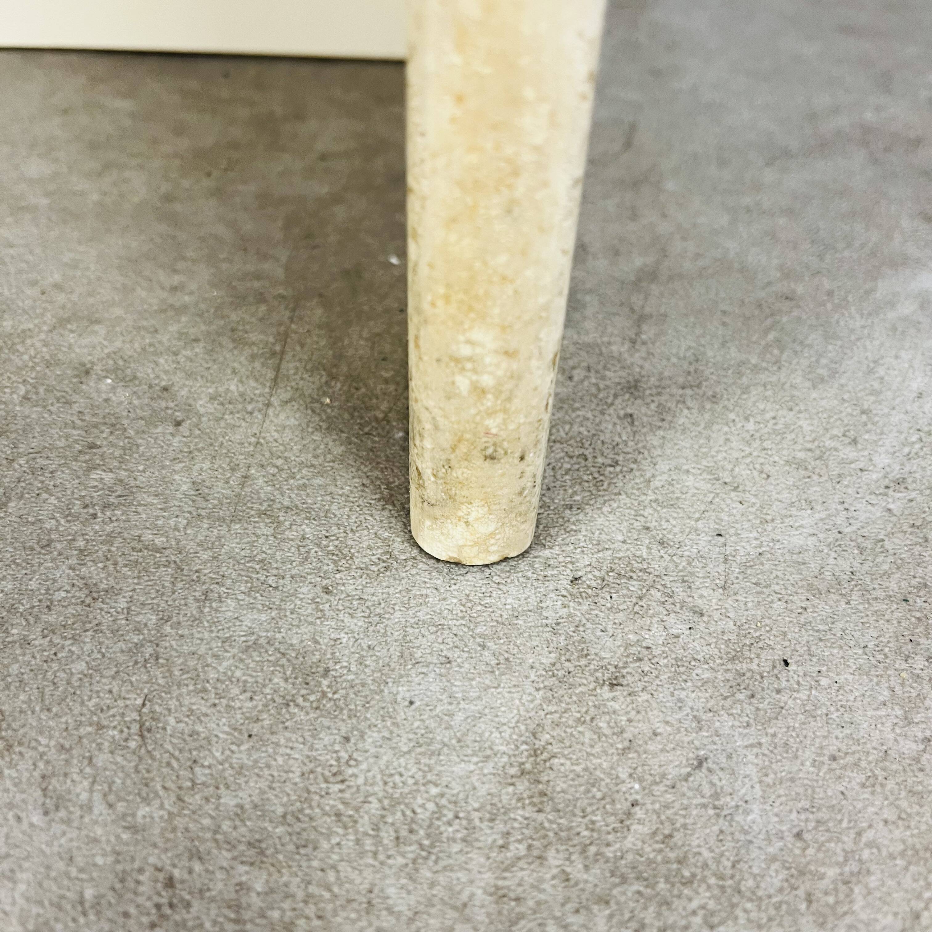 Square travertine coffee table