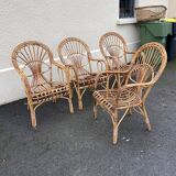 Set of wicker armchairs
