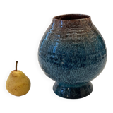 Accolay, Turquoise Ceramic Spinning Top Vase, 1960.