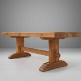 French Rustic Wooden Dining Table, 1950s
