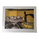 Still Life - original lithograph numbered and signed - Alfred Defossez
