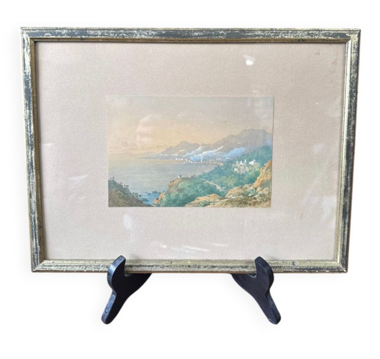 Watercolour C.W. M. Van de Velde Mediterranean coast near Cannes