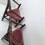 Pair of antique English triangular armchairs 1900s