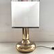 Italian metal table lamp with perspex lampshade, 1970s