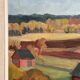 Huile sur toile suédoise du milieu du siècle – « Barns » par Ivar Gidstam 1950