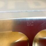 Italy brushed metal compartment dish