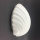 Large Minimalist Opaline Glass Shell-Shaped Wall Light from Limburg, Germany, 1970s