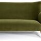 Vintage 1960s olive green velvet sofa – fully restored